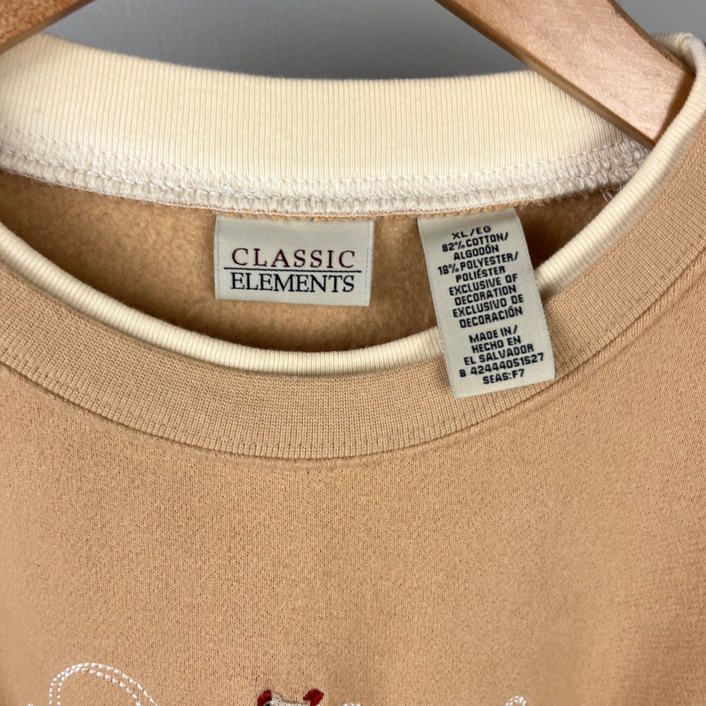 Classic Elements Crewneck Sweatshirt Womens‎ XL Grannycore Birdhouse Embroidered - Picture 5 of 5